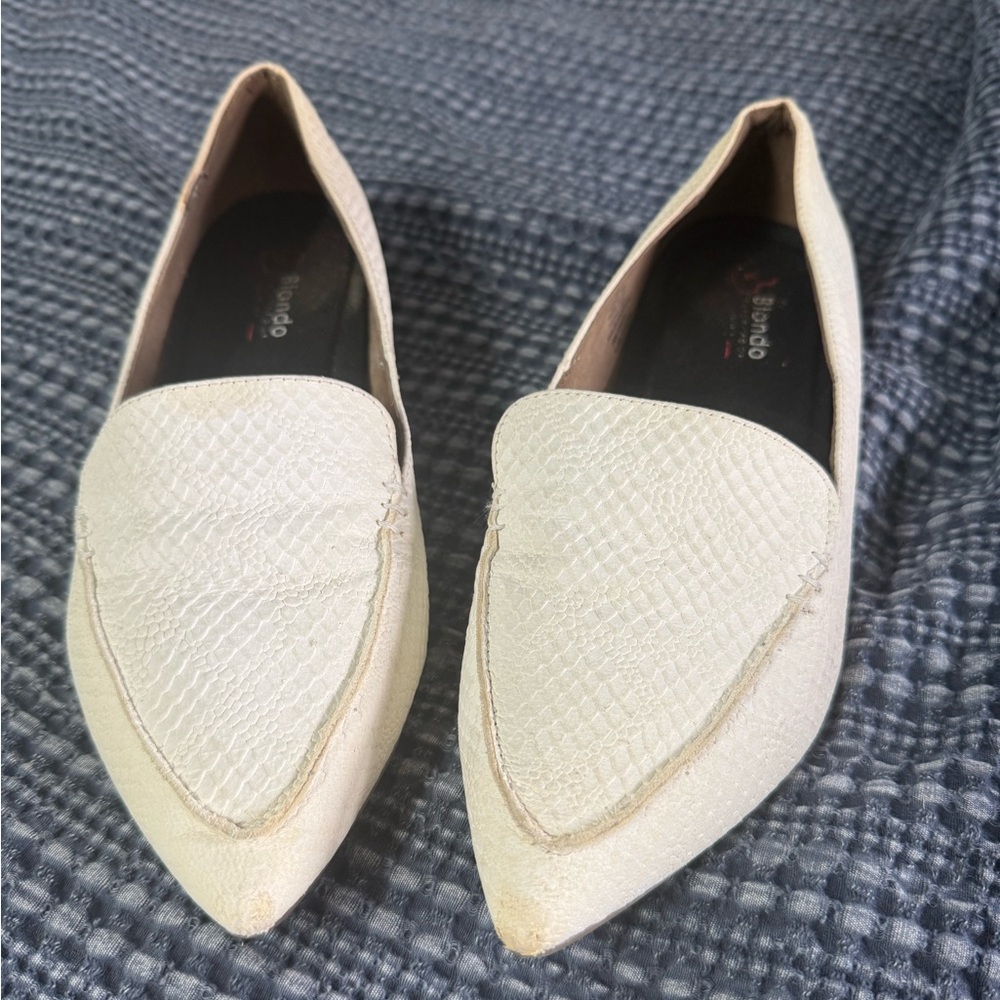 Creamy White Waterproof Leather Loafers